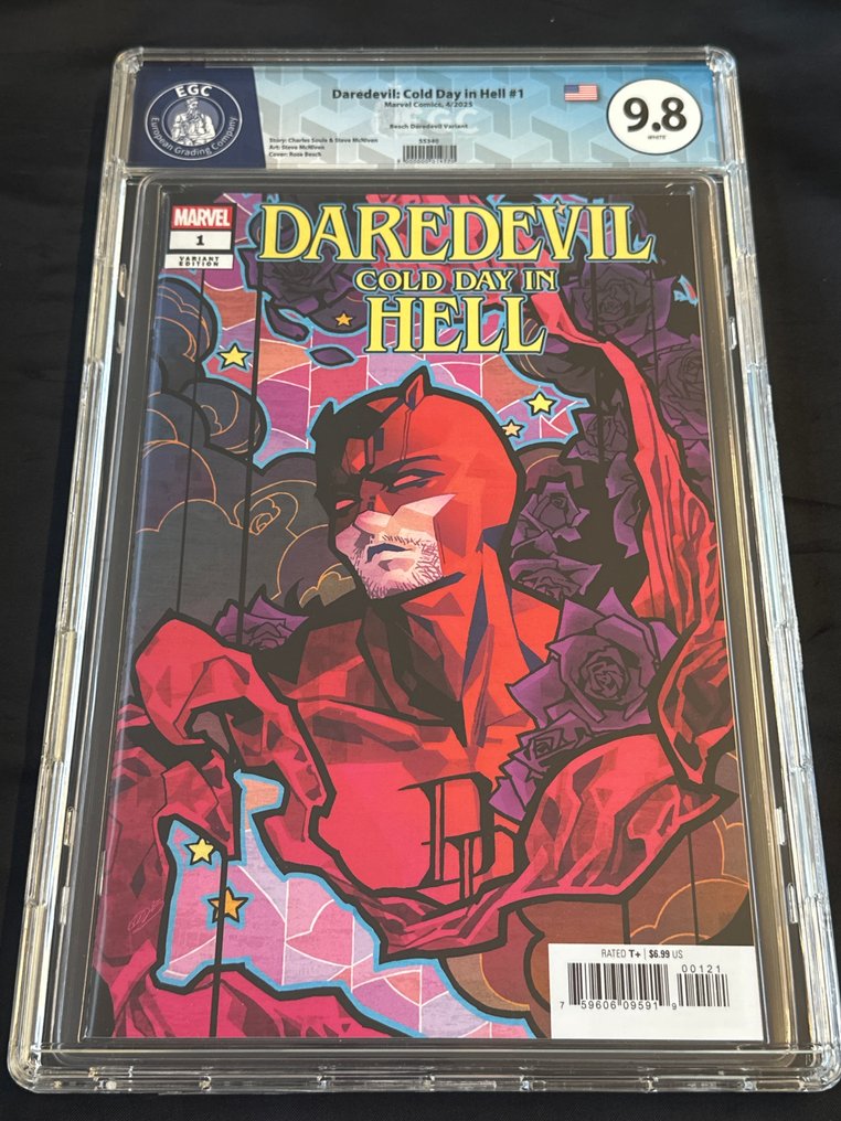 Daredevil: Cold Day in Hell #1 - Rose Besch Daredevil Variant - EGC 9.8 - 1 Graded comic - Prima ediție - 2025 #1.0
