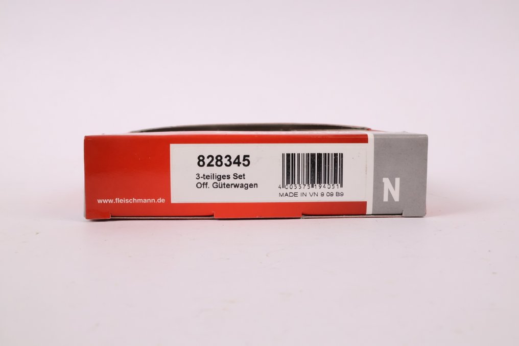 Fleischmann N - 828345 - Modellvonat teherfuvarozási vagonszett (1) - Három nyitott kocsi ólomszennyezett hulladékkal megpakolva. - DB #2.1