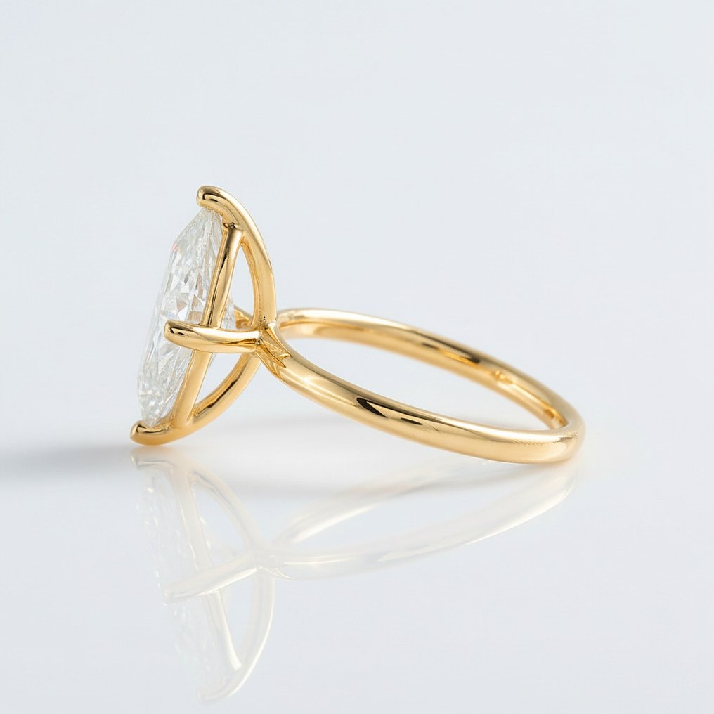 Ring - 14 karaat Geel goud -  3.00ct. tw. Diamant (Lab-grown) #1.0