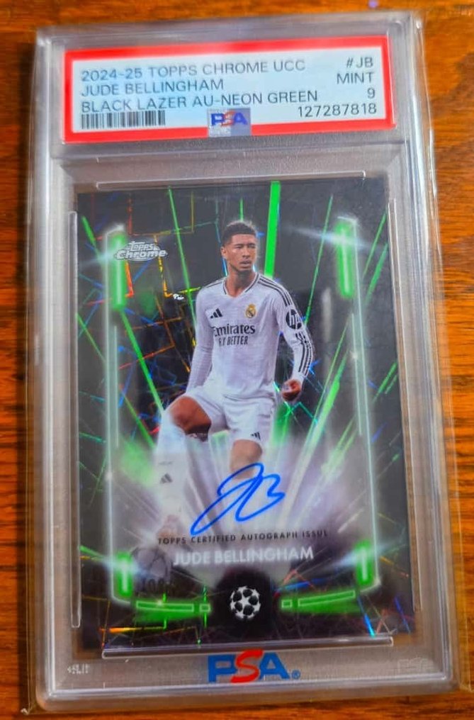 2024/25 Topps Chrome UCL Jude Bellingham 06/99 簽名卡, 平行卡 - PSA 9 - 1 Graded card #1.0