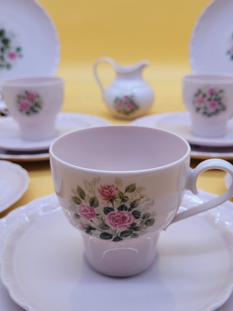 Hutschenreuther – Kaffeeservice (Helles Rosa) „Porzellan Rose“ - Kahviastiasto (16) - Posliini #1.0