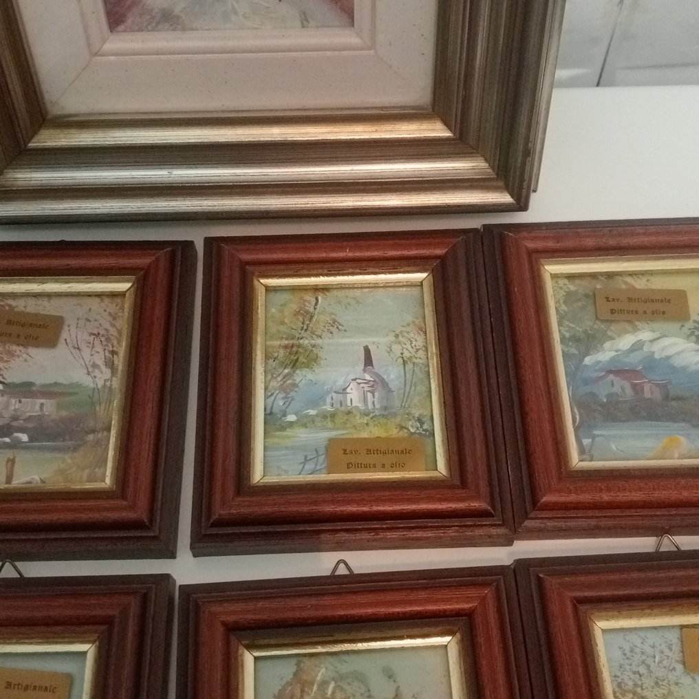 主题收藏系列 - 小画框绘画和金叶 #2.1