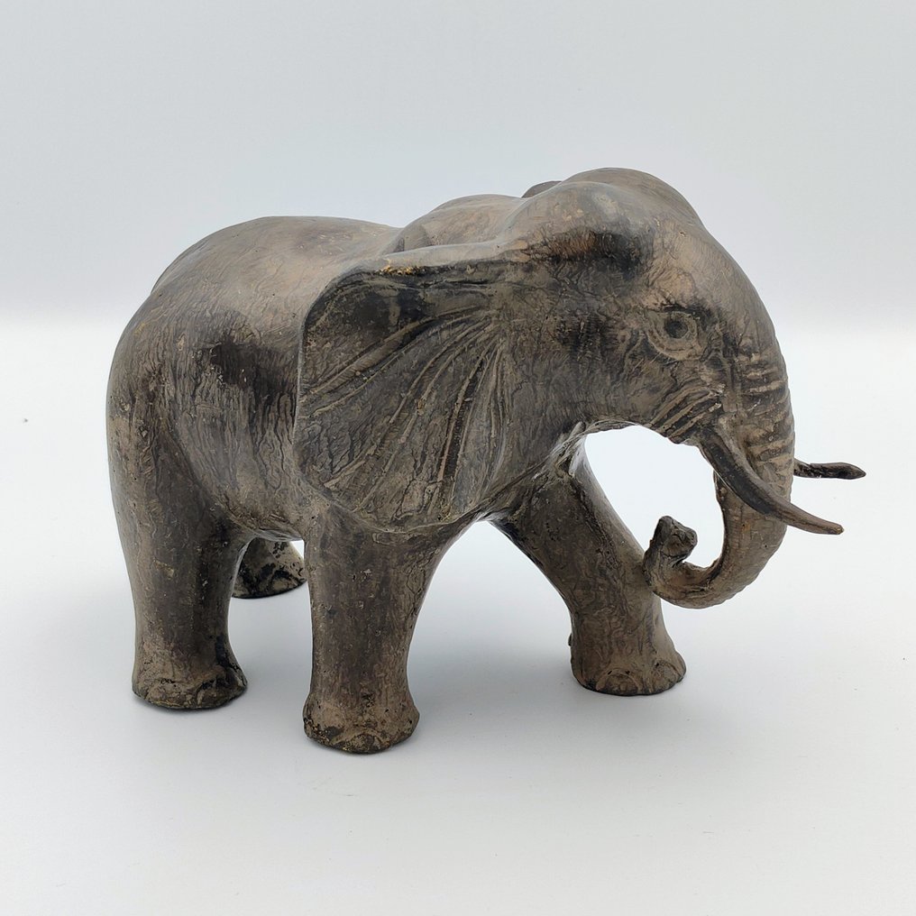 Ancient Indochinese Brons Viktig elefantstaty talisman - 220 mm #1.0