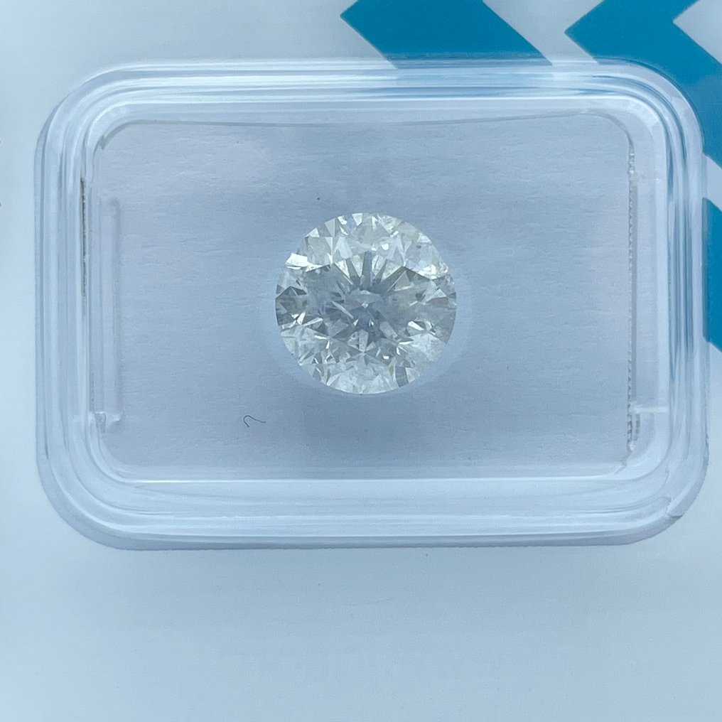 沒有保留價 - 1 pcs 鑽石 (天然) - 2.01 ct - 圓形 - F(近乎無色) - I1 - 國際寶石學院(International Gemological Institute (IGI)) #1.0