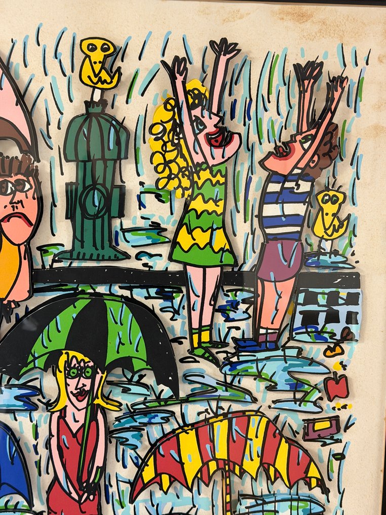 James Rizzi (1950-2011) - Rain・3D silkscreen #4.3