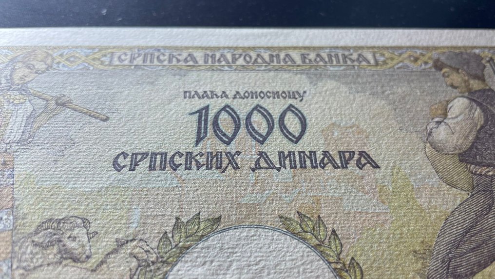 Sérvia. - 1000 Dinara 1942 - German Occupation WWII - Pick 32  (Sem preço de reserva) #1.0