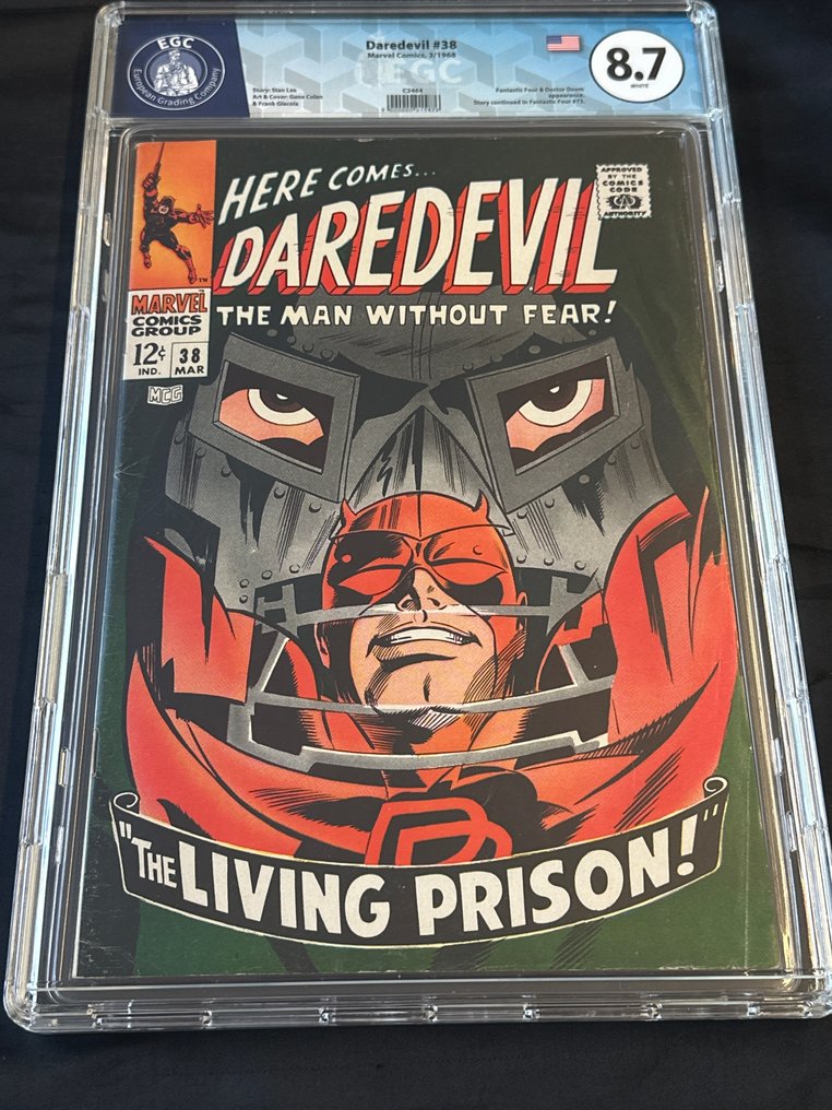 Daredevil (Vol. 1) #38 - EGC 8.7 - The Living Prison! - 1 Graded comic - First edition - 1968 #1.0