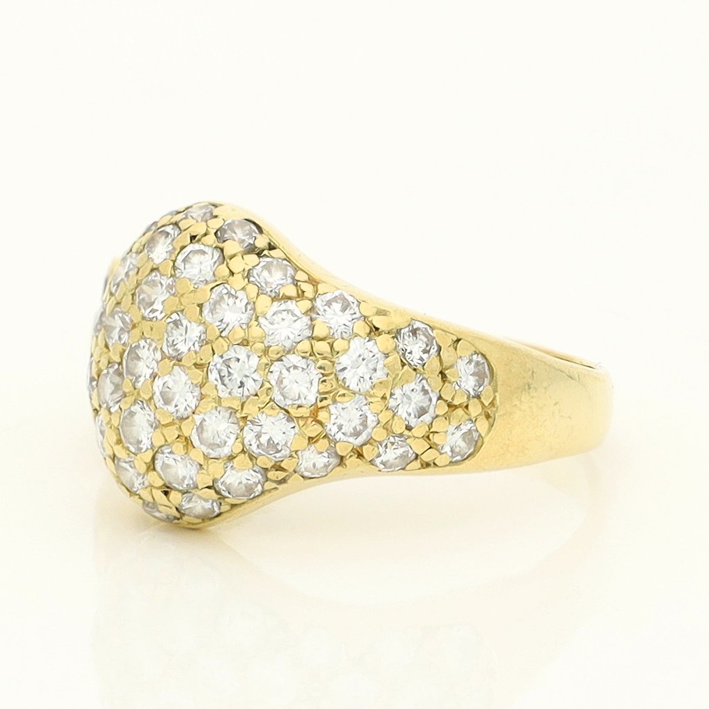 Bague - 18 carats Or jaune - 1.02ct. tw. Diamant (Naturelle) #1.0