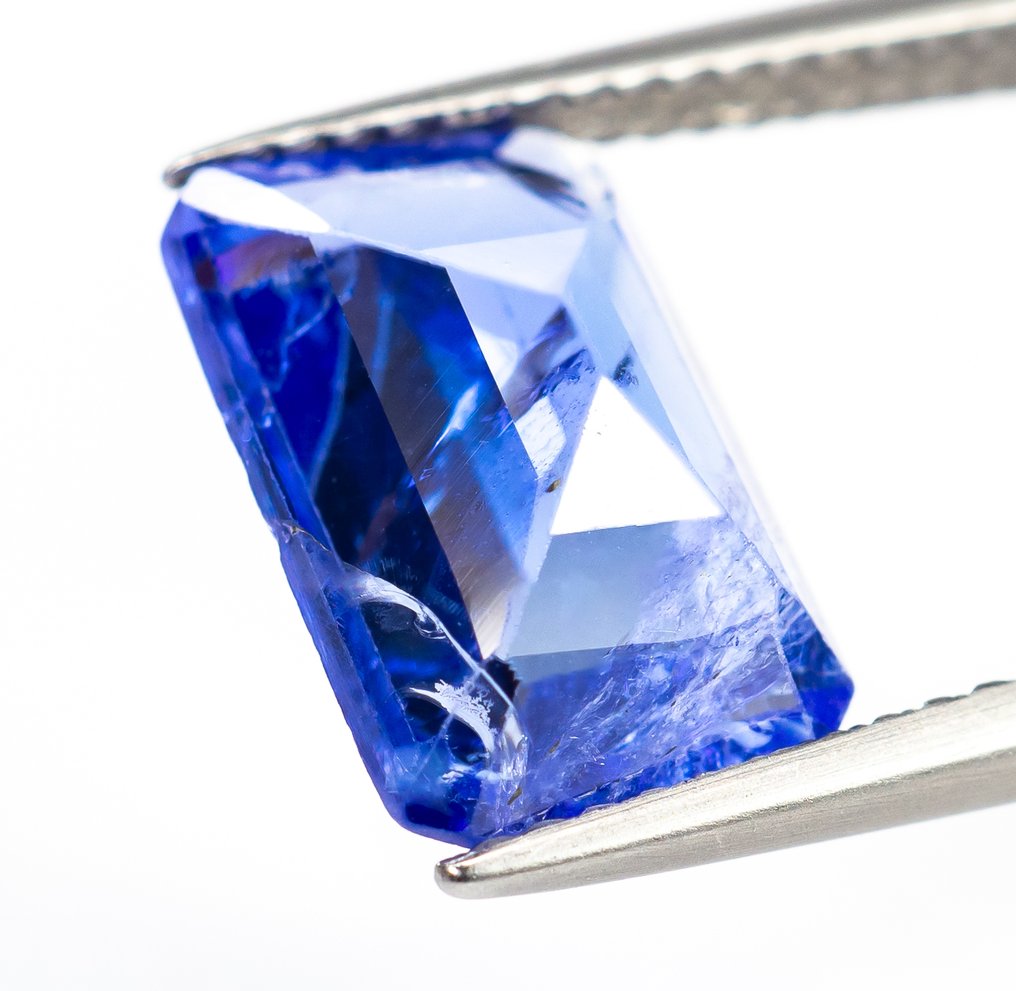 沒有保留價 坦桑石  - 3.98 ct - Bellerophon Gemlab - 紫色调的蓝色 #4.3
