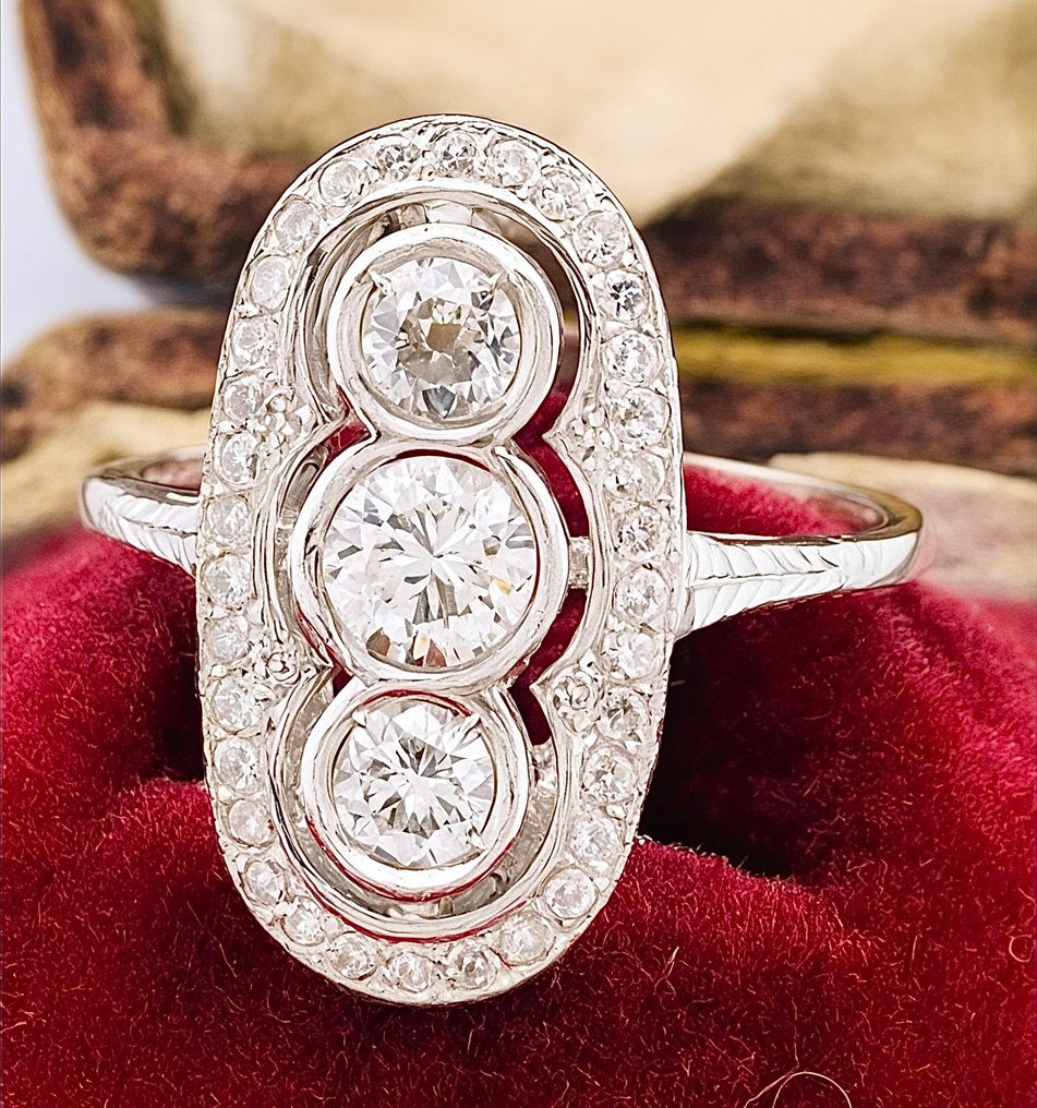 Gyűrű Platina Gyémánt (Természetes) #2.1