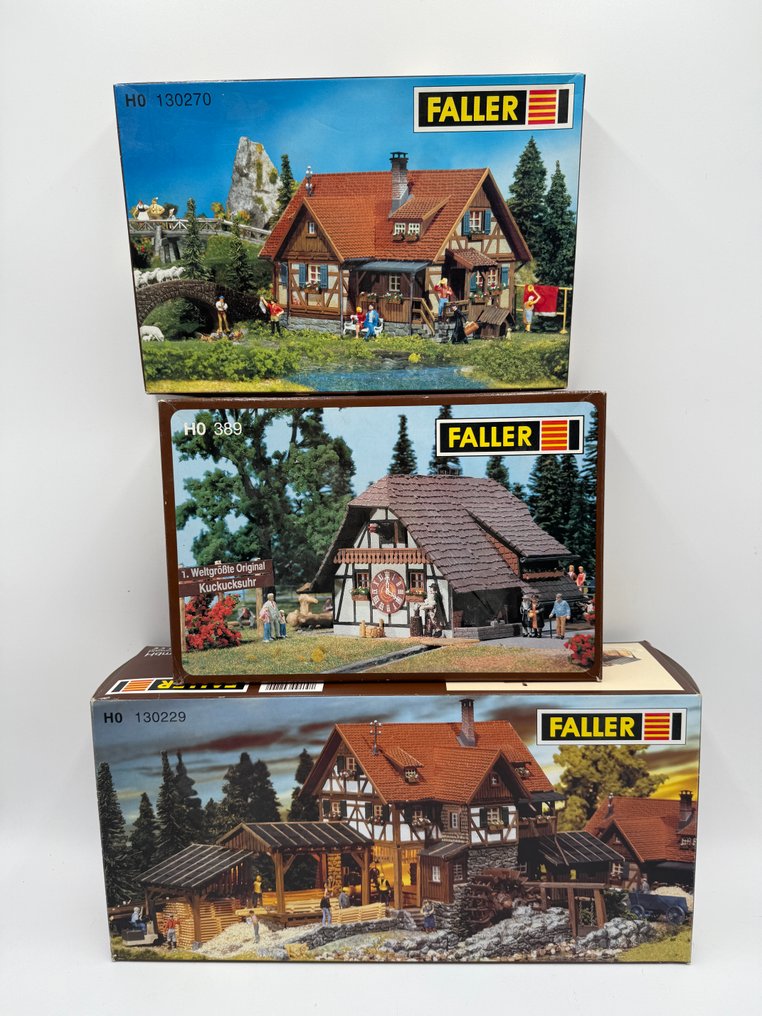 Faller H0 - 389, 130270, 130229 - Zestawy budynków kolejowych (3) #1.0
