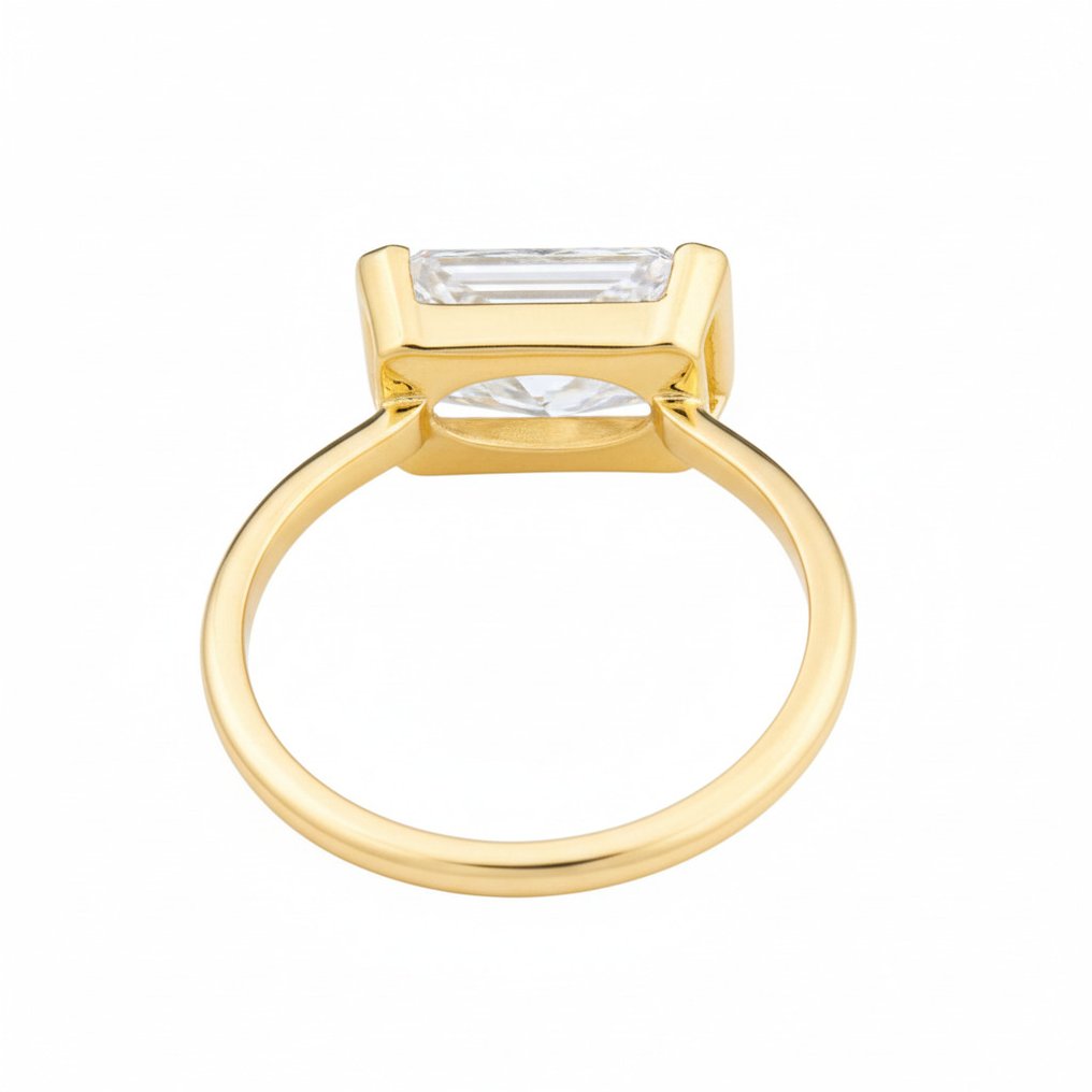 Δαχτυλίδι - 14 καράτια Κίτρινο χρυσό - 2.97ct. tw. Διαμάντι (Εργαστηριακής καλλιέργειας) #3.2