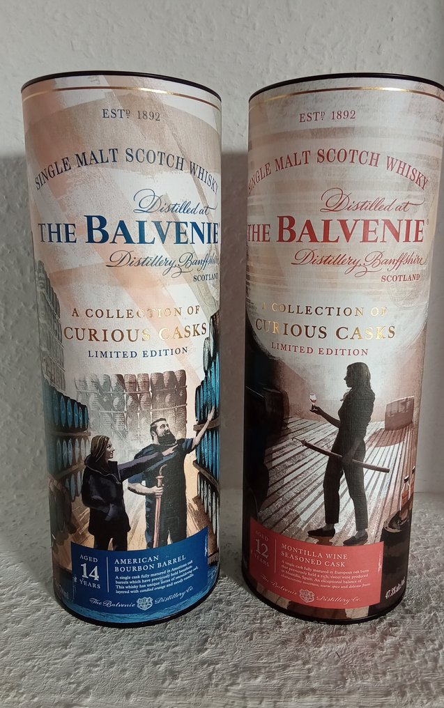 Balvenie 12yo & 14yo - A Collection of Curious Casks - 70cl - 2 flessen #1.0