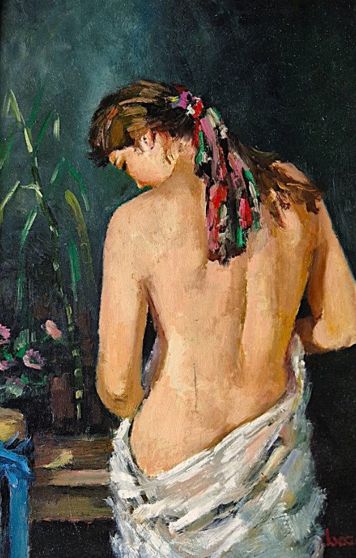 Jan Bazuin (1930 - 2003) - Staand vrouwelijk naakt #1.0