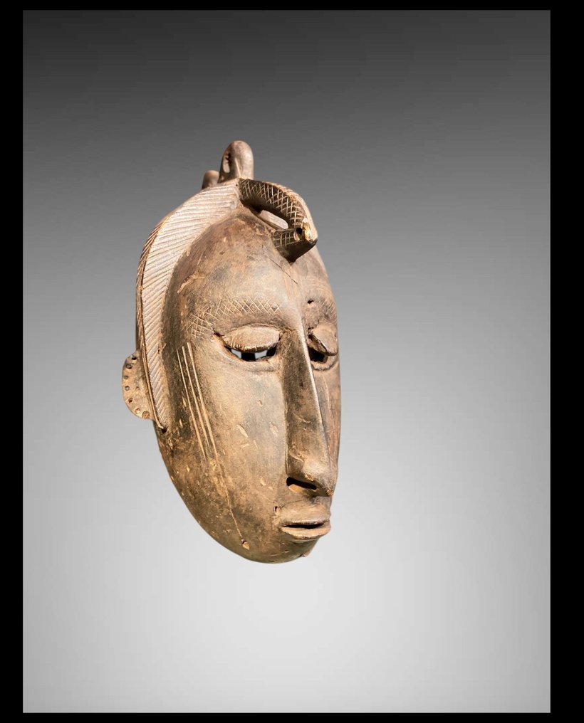 非常漂亮的巴马纳面具（30厘米） - Bamana sur socle - Bambara - 马里 #1.0