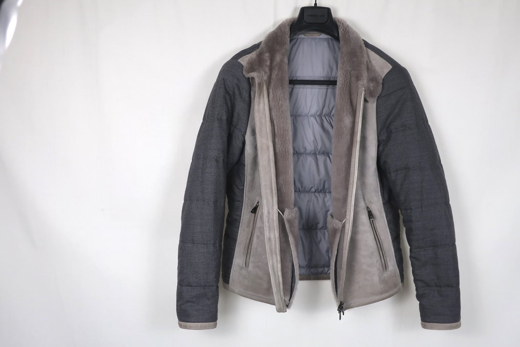 Corneliani - Lamb Shearling - Duo Fabric Jacket - Mantel #3.2