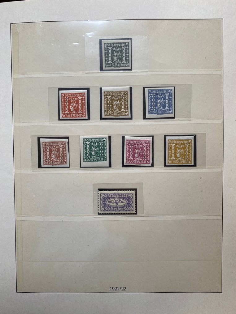 Austria 1920/1975 - Collezione incompleta doppia (non timbrata, timbrata) dal 1920 al 1975 #3.2