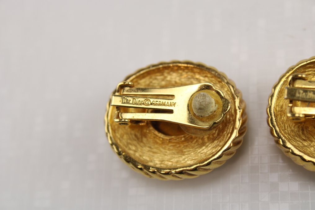 沒有保留價 - Christian Dior - 夾式耳環 金色调金属 #2.1