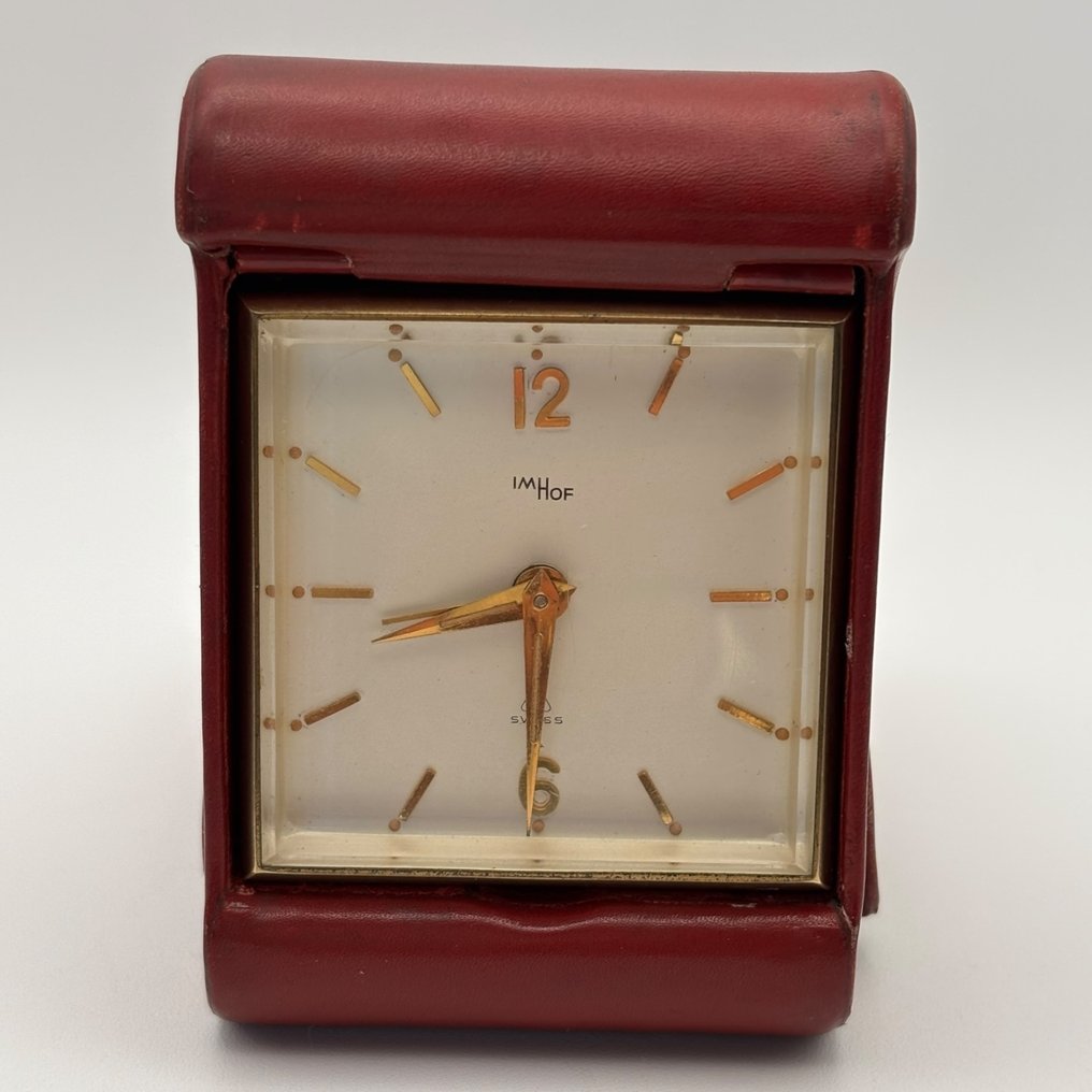 Reiseklokke - Ihmhof venduto da Pisa Milano -  Moderne fra midten av århundret Messing, Lær - 1960-1970 - Swiss Lever Escapement #4.3