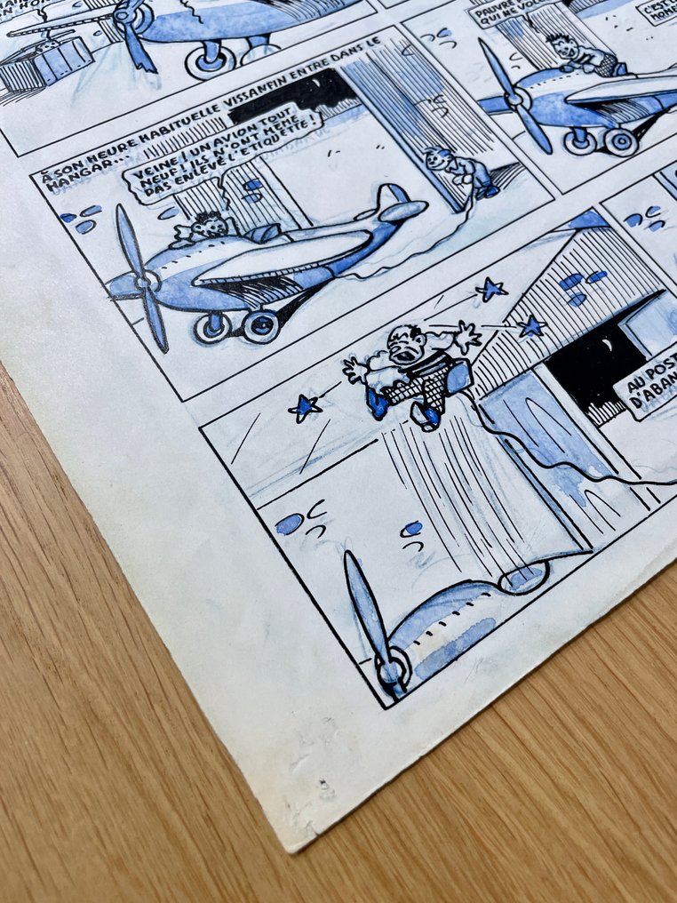 Lacroix, Pierre - 1 Original page - Bibi Fricotin Aviateur - 1950 #2.1
