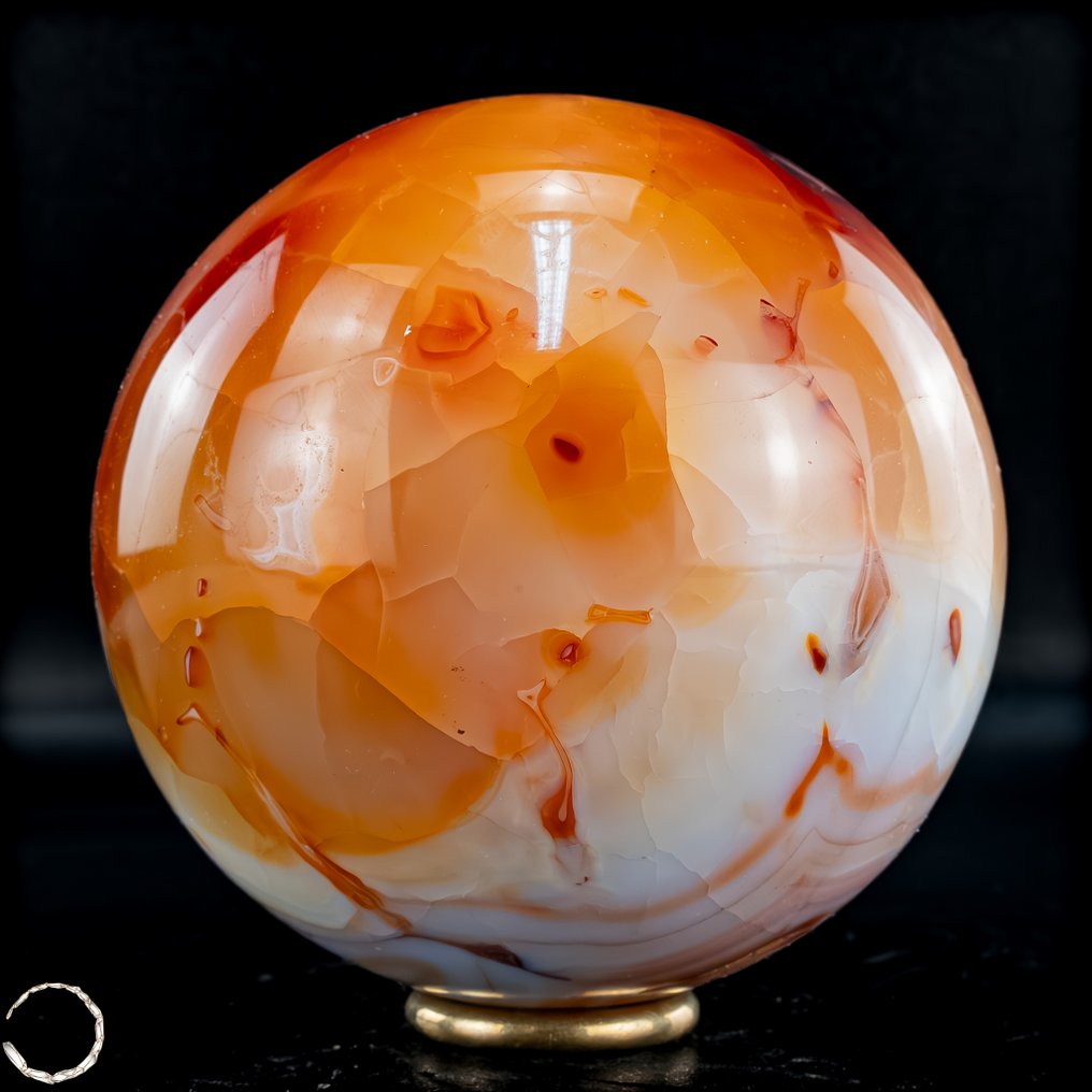 Η καρδιά της φωτιάς: Carneol Kugel ως φυσικό έργο τέχνης- 883.19 g #3.2