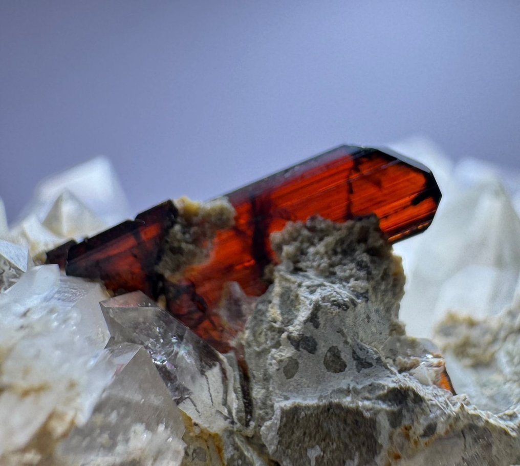 Κορυφαίο Red Phantom Brookite Κρύσταλλοι στη μήτρα - Ύψος: 43 mm - Πλάτος: 100 mm- 210 g - (1) #1.0