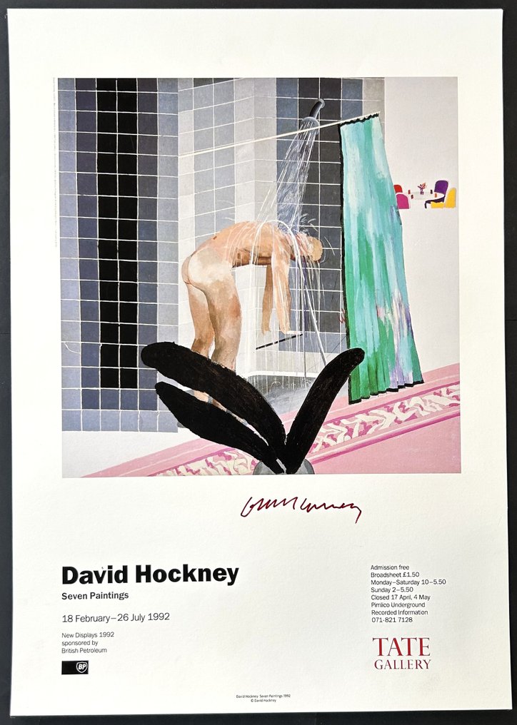 David Hockney - exhibition poster, originally signed. - 1990s #1.0