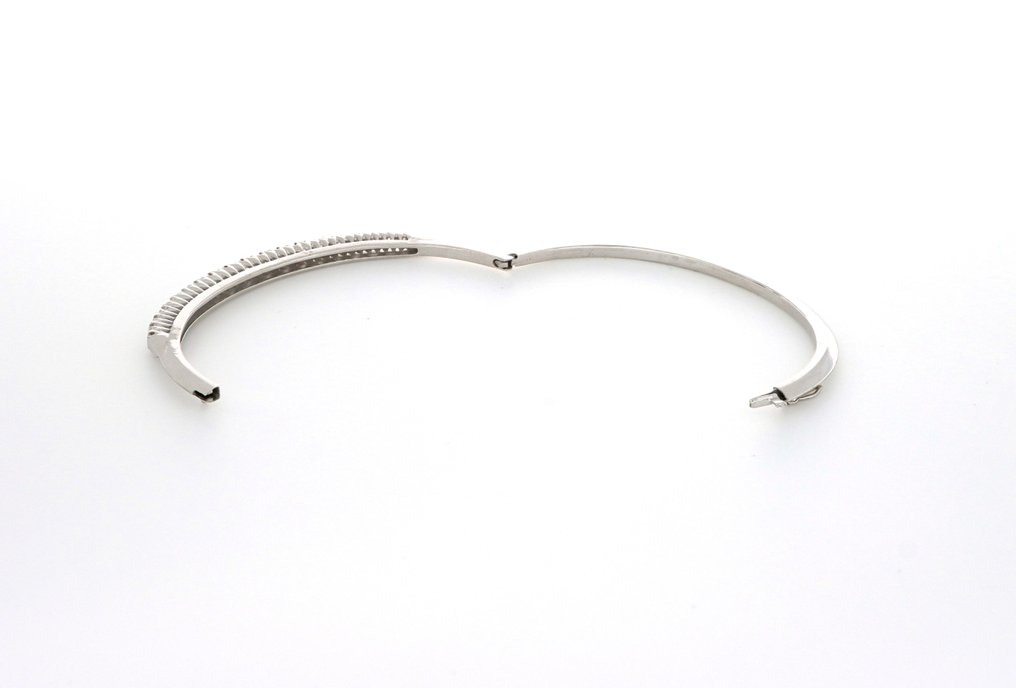 没有保留价 - 手镯 - 18K包金 白金 - 1.40ct. tw. 钻石 (天然) #1.0