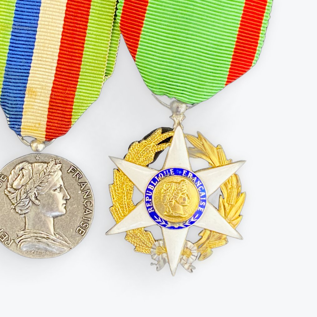 法國 - 軍功章 - 农业部两枚奖章套装 #2.1