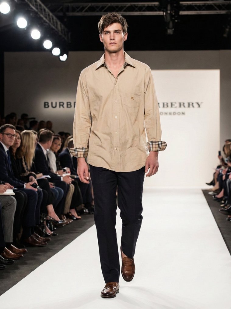 BURBERRYS London England Exclusive Monogram Tartan collection camicia 100% cotone - Tg. L - NO RP - Camicia #4.3