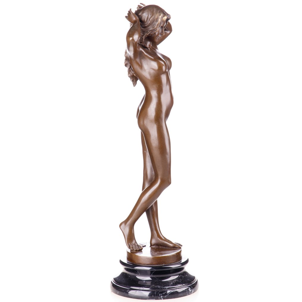 Figure - Bronzefigur weiblicher Akt Ca40cm - Bronze, Marble #1.0