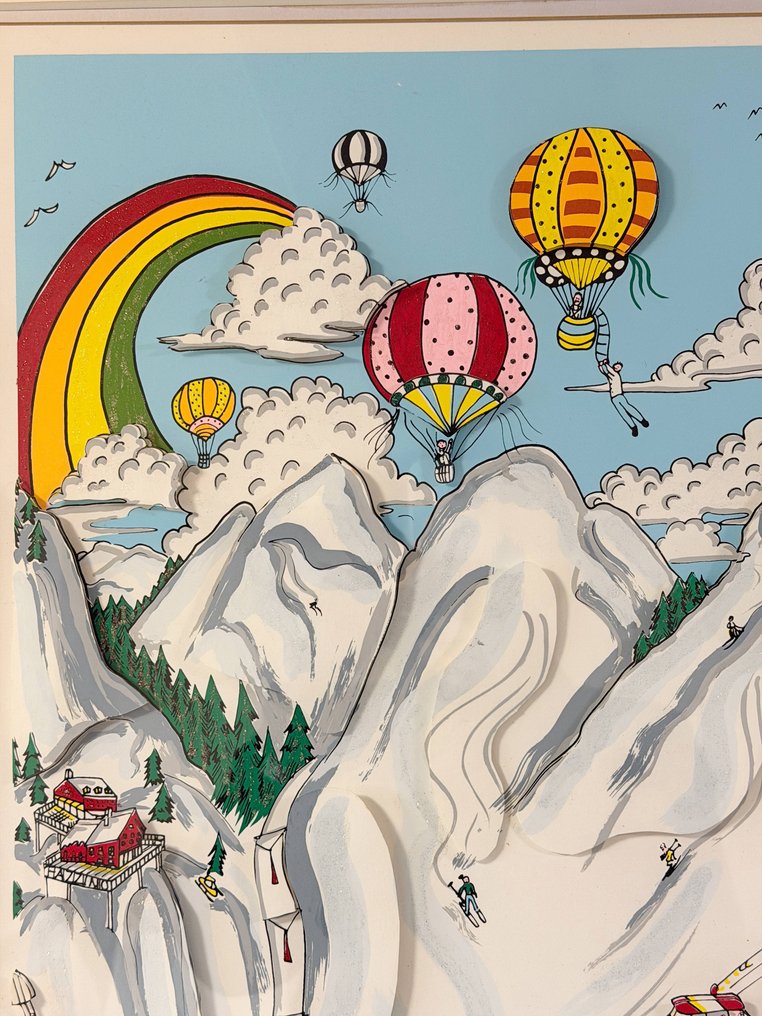 Charles Fazzino (1955) - Ski, Ski, Ski ・Large Format · 3D Silkscreen #2.1