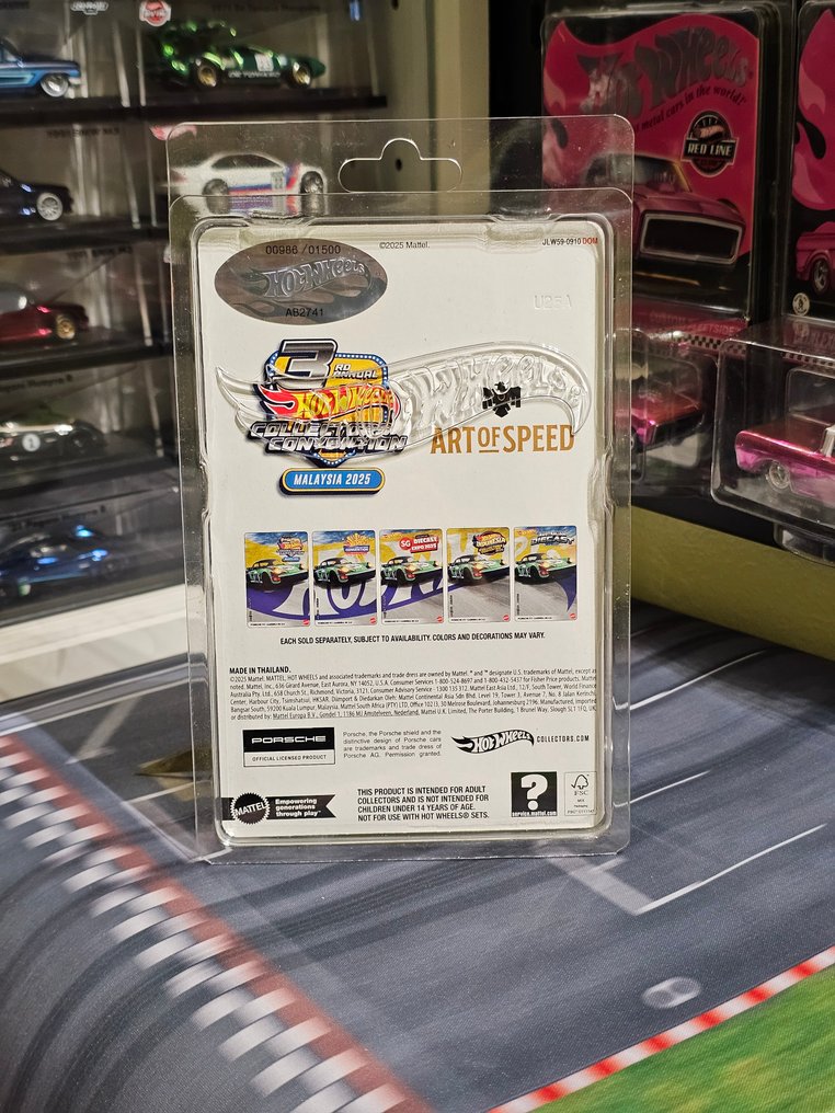 Hot Wheels, Mattel, Majorette, Matchbox 1:64 - Modellauto - Hot Wheels–Porsche 911 Carrera RS 3.8 - Malaysia Collectors Convention 2025 – Limitierte Edition 00986/01500 – Neuwertig & Versiegelt #2.1