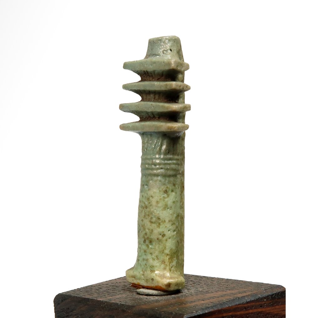 Égypte ancienne Faience Amulette de la colonne Djed #1.0
