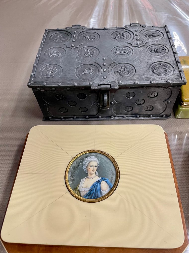 Κουτί κοσμημάτων (4) - Αλαβάστρο, Όνυχας, Πελτρό, Ξύλο - Zodiaco #1.0