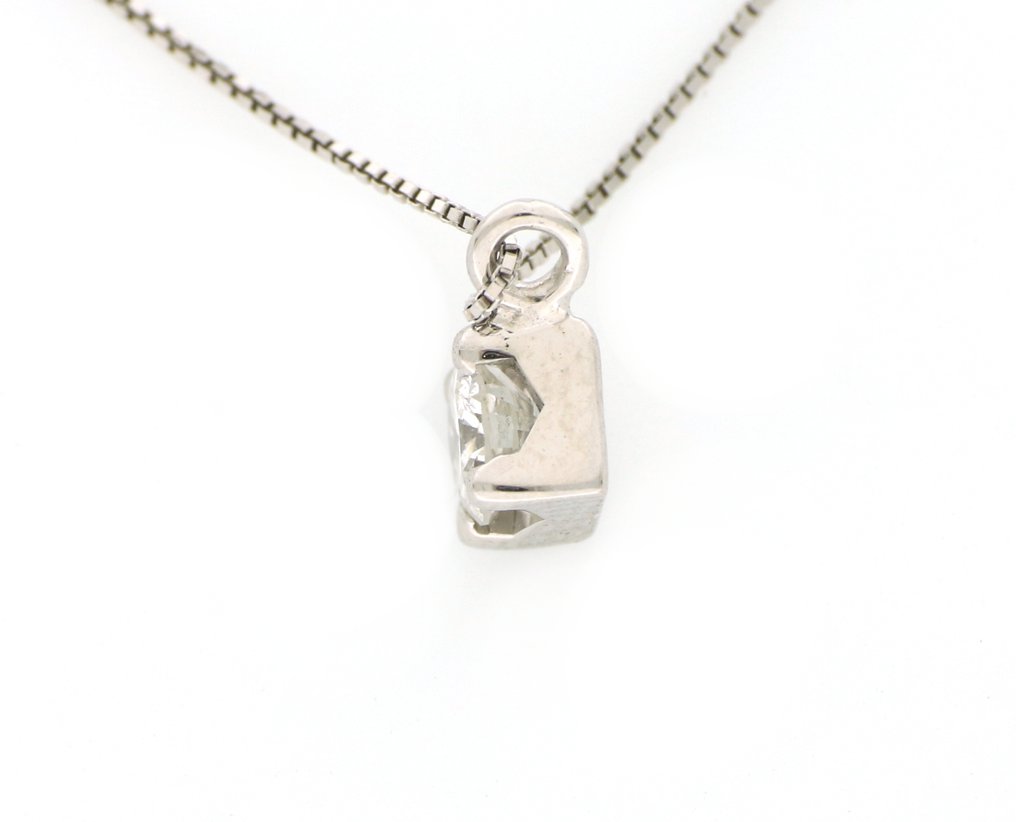 Sem preço de reserva - Colar com pingente - 18 K Ouro branco - 0.18ct. tw. Diamante (Natural) #2.1