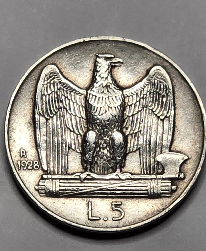 Italie, Pays-Bas, Autriche, Suède. 5 lire "aquilotto" 1928 - Regno d'Italia e altre monete d'argento. 1928 - 1966 (Sans prix de réserve) #3.2