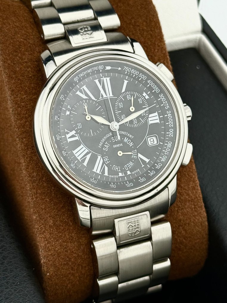 Frédérique Constant - Persuation Roman Numerals Chronograph Black Dial - FC-287x3P5/6 - Homem - 2000-2010 #2.1