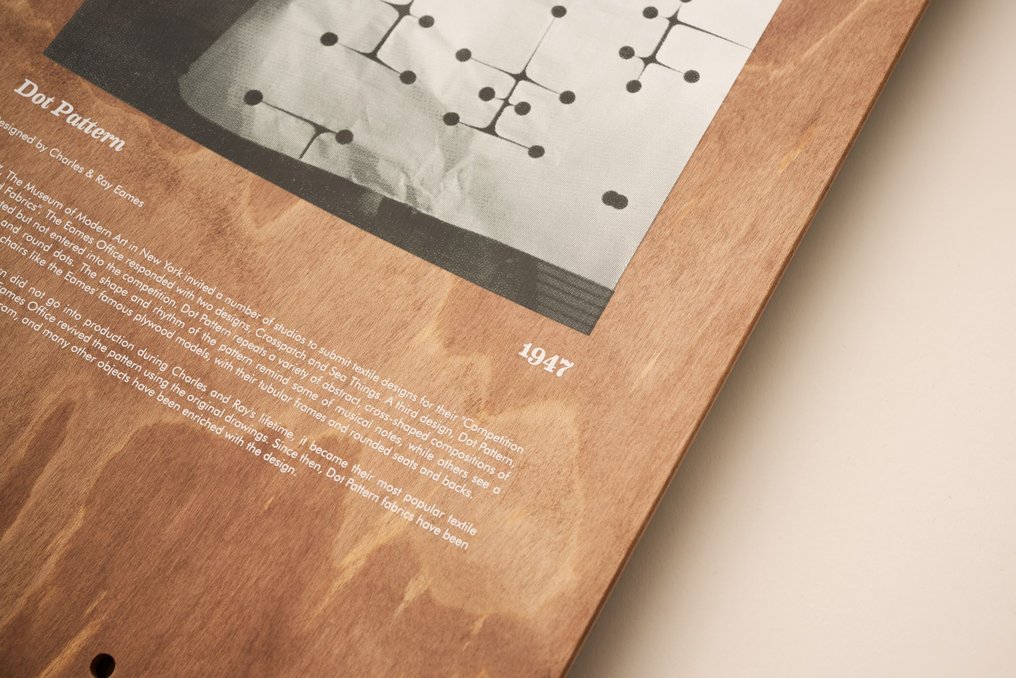 Globe Skateboards - Charles & Ray Eames - Veistos, Eames Office x Globe: Dot Pattern Skateboard Deck - DIRECT FROM THE EAMES OFFICE - 20.9 cm - Pähkinä, Vaahtera - 2023 #4.3