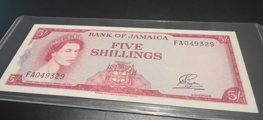 Jamaica. - 5 Shillings L.1960 - Pick 51Ab (No reserve price) #2.1