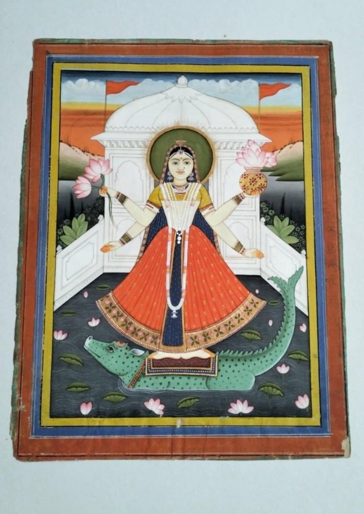 Ganga Devi (Goddess Ganga) from the Jaipur school. - India - 19th century #2.1