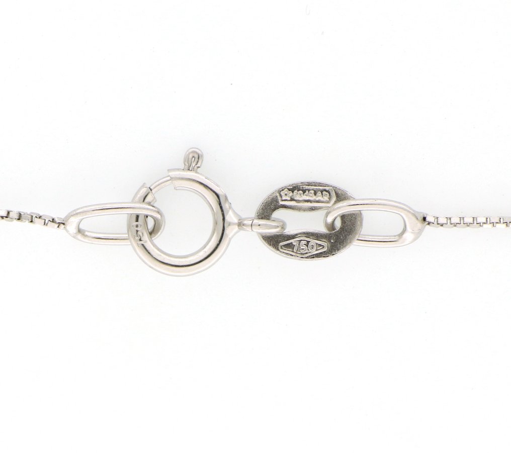 Sans prix de réserve - Collier avec pendentif - 18 carats Or blanc -  0.60ct. tw. Diamant (Naturelle)  #3.2