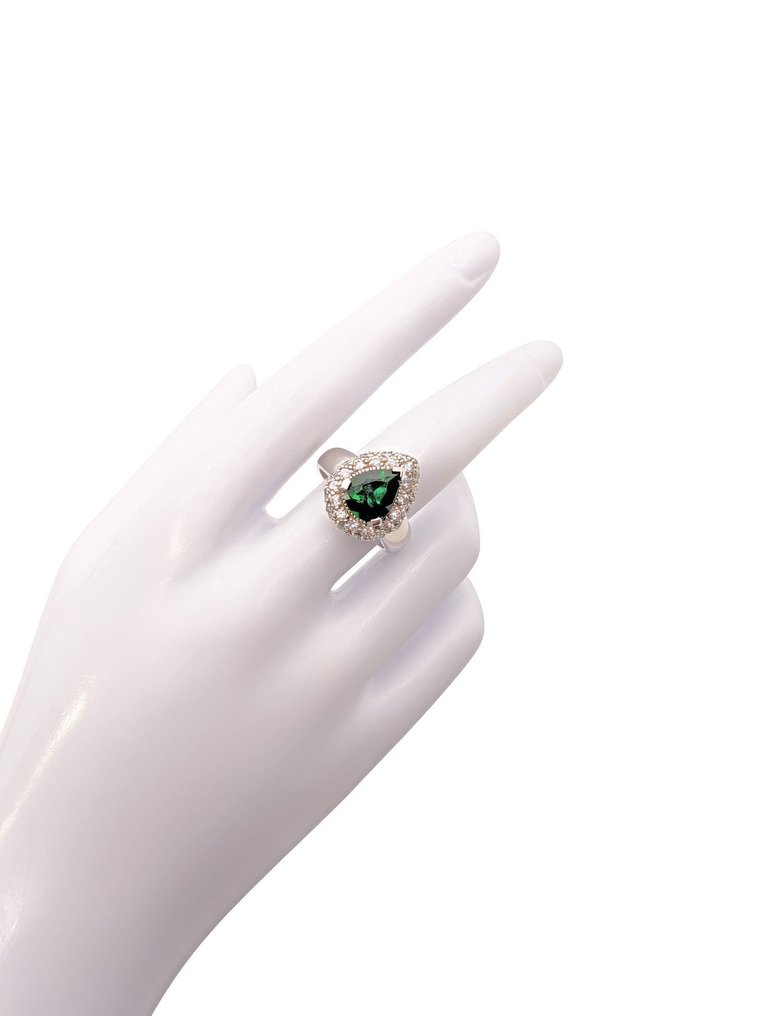 没有保留价 - 戒指 银 祖母绿 - 蓝宝石 - 7.00 千吨 #4.3