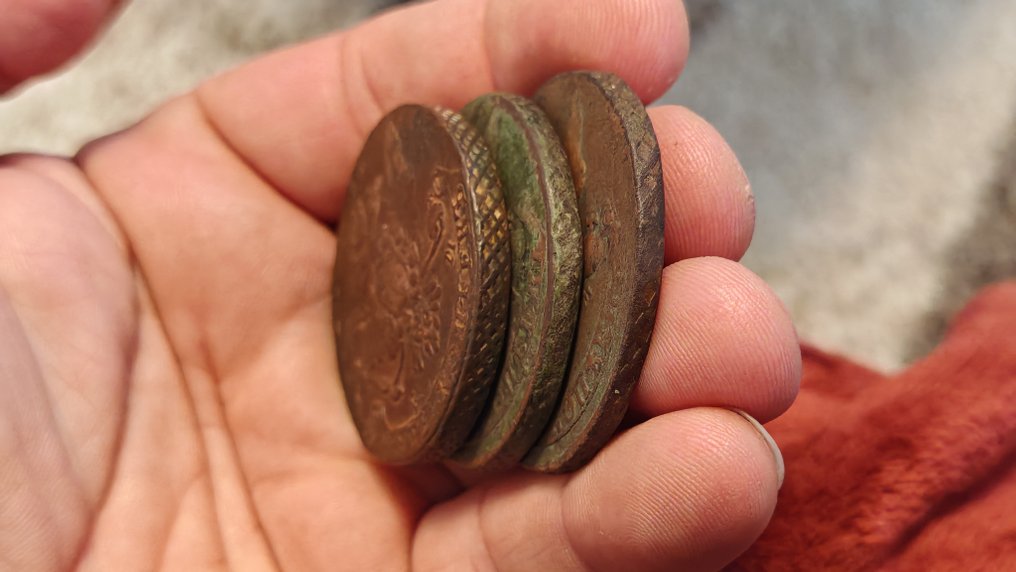 Russian Empire Catherine II. 3 stucks from 5 kopek 1600+ (χωρίς τιμή ασφαλείας) #3.2