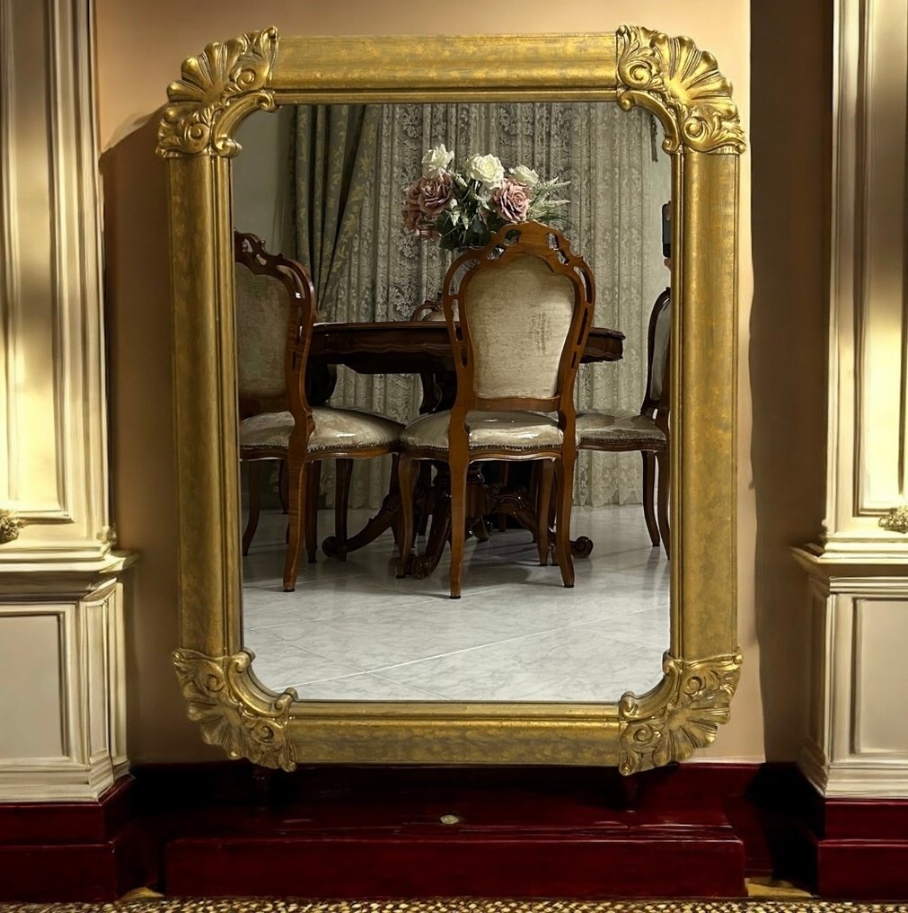 Lustro ścienne- 110 cm - Drewno, Szkło - Cornucopia Francese #4.3