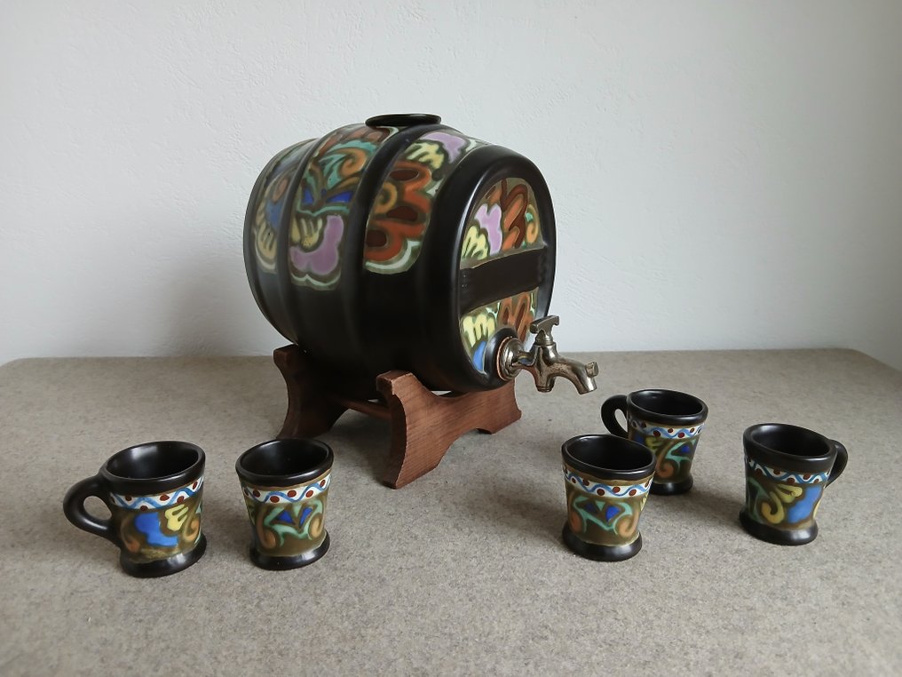 桶 - 见五个杯子 - 陶器, 瓷器 - 喝了金酒小桶 #4.3