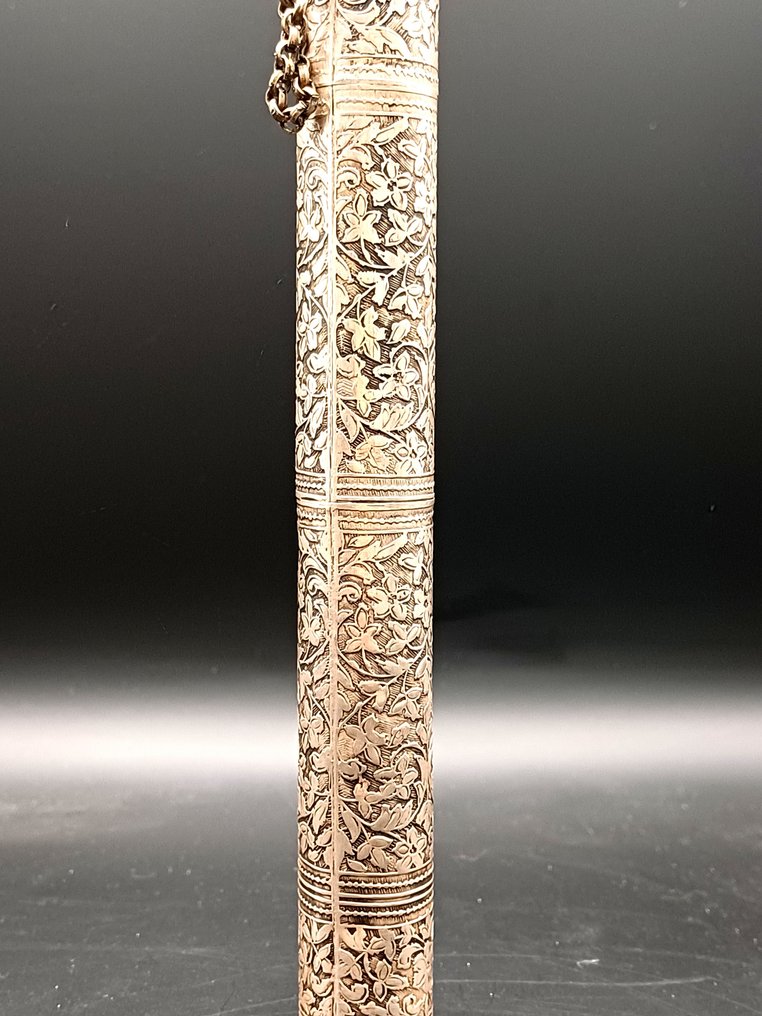 印度银制Niello笔筒 - 银 - Peter Kienzle-Hardt museumcollectie - 印度 - 19世纪 #3.2