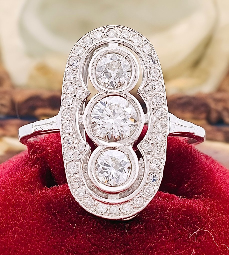 Gyűrű Platina Gyémánt (Természetes) #1.0