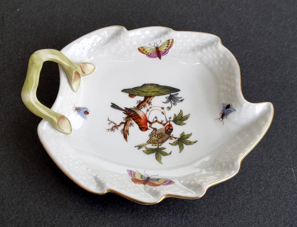 Herend - 餐桌用具 - Wahl！ Rothschild 带把手的叶片碟 - 瓷 #3.2