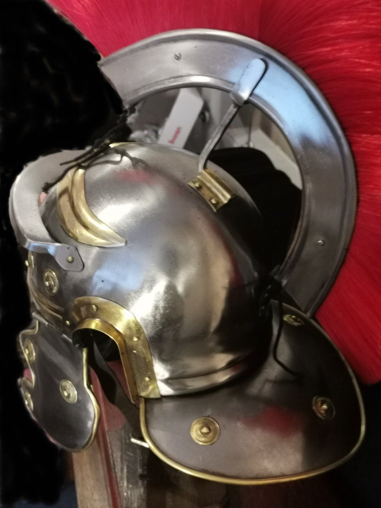 Centurio 头盔 罗马钢配皮革复制品 盔甲頭盔 - 57 cm  (沒有保留價) #3.2